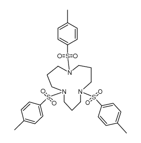 1,5,9-tritosyl-1,5,9-triazacyclododecane Structure