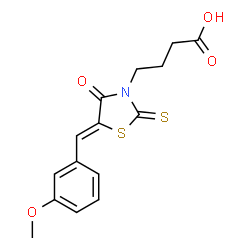 (Z)-4-(5-(3-methoxybenzylidene)-4-oxo-2-thioxothiazolidin-3-yl)butanoic acid picture