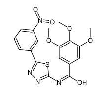 3,4,5-trimethoxy-N-[5-(3-nitrophenyl)-1,3,4-thiadiazol-2-yl]benzamide Structure