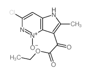 5H-Pyrrolo[3,2-c]pyridazine-7-aceticacid, 3-chloro-6-methyl-a-oxo-, ethyl ester, 1-oxide structure