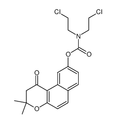 4'-N,N-Bis-(2-chloraethyl)-carbamoylester von 2,2-Dimethyl-4'-hydroxy-benzo-5,6-chroman-4-on结构式