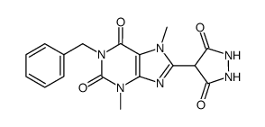 1-benzyl-8-(3,5-dioxo-pyrazolidin-4-yl)-3,7-dimethyl-3,7-dihydro-purine-2,6-dione Structure