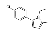 2-(4-chlorophenyl)-1-ethyl-5-methylpyrrole结构式