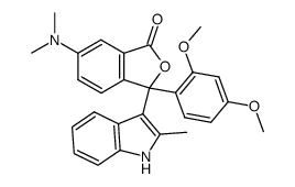 3-(2,4-Dimethoxy-phenyl)-6-dimethylamino-3-(2-methyl-1H-indol-3-yl)-3H-isobenzofuran-1-one Structure