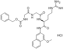 Z-Gly-Gly-Arg-4MβNA · HCl结构式