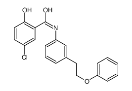 5-chloro-2-hydroxy-N-[3-(2-phenoxyethyl)phenyl]benzamide Structure