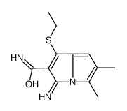 1-ethylsulfanyl-3-imino-5,6-dimethylpyrrolizine-2-carboxamide Structure