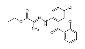 ethyl 2-amino-2-(2-(4-chloro-2-(2-chlorobenzoyl)phenyl)hydrazono)acetate Structure