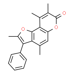 2,4,8,9-tetramethyl-3-phenylfuro[2,3-f]chromen-7-one picture