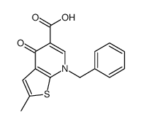 7-(PHENYLMETHYL)-4,7-DIHYDRO-2-METHYL-4-OXO-THIENO[2,3-B]PYRIDINE-5-CARBOXYLIC ACID Structure