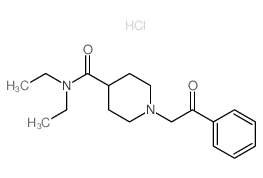 N,N-diethyl-1-phenacyl-piperidine-4-carboxamide structure