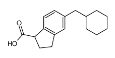 5-(cyclohexylmethyl)-2,3-dihydro-1H-indene-1-carboxylic acid结构式