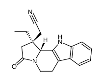 ent-1β-cyanmethyl-1α-ethyl-3-oxo-2,3,5,6,11,11bβ-hexahydroindolo[8,7-b]indole Structure