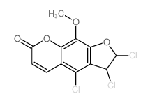 2,3,4-trichloro-9-methoxy-2,3-dihydrofuro[3,2-g]chromen-7-one结构式