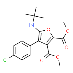 2,3-Furandicarboxylic acid,4-(4-chlorophenyl)-5-[(1,1-dimethylethyl)amino]-,dimethyl ester (9CI)结构式