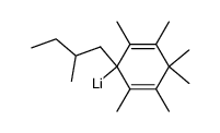 (2,3,4,4,5,6-hexamethyl-1-(2-methylbutyl)cyclohexa-2,5-dien-1-yl)lithium Structure