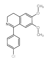 1-(4-氯苯基)-6,7-二甲氧基-3,4-二氢异喹啉结构式