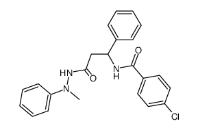 N-(p-chlorobenzoyl)-β-phenyl-β-alanine N'-methyl-N'-phenylhydrazide Structure