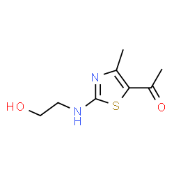 Ethanone, 1-[2-[(2-hydroxyethyl)amino]-4-methyl-5-thiazolyl]- (9CI) structure