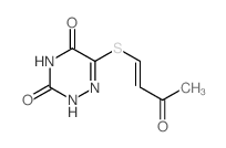 1,2,4-Triazine-3,5(2H,4H)-dione,6-[(3-oxo-1-butenyl)thio]-, (E)- (9CI) structure