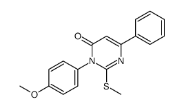 3-(4-methoxyphenyl)-2-methylsulfanyl-6-phenylpyrimidin-4-one结构式