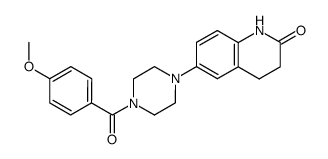 6-[4-(4-methoxybenzoyl)piperazin-1-yl]-3,4-dihydroquinolin-2(1H)-one结构式