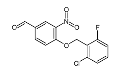 4-[(2-chloro-6-fluorophenyl)methoxy]-3-nitrobenzaldehyde结构式