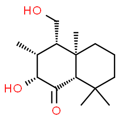 (2R)-3,4,4a,5,6,7,8,8aβ-Octahydro-2α-hydroxy-4α-(hydroxymethyl)-3α,4aα,8,8-tetramethylnaphthalen-1(2H)-one Structure