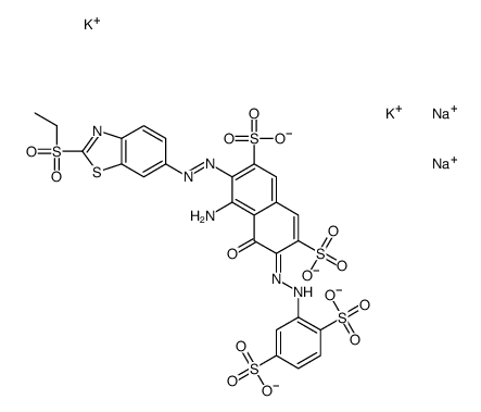 4-amino-6-[(2,5-disulphophenyl)azo]-3-[[2-(ethylsulphonyl)benzothiazol-6-yl]azo]-5-hydroxynaphthalene-2,7-disulphonic acid, potassium sodium salt picture