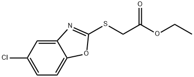 ethyl [(5-chloro-1,3-benzoxazol-2-yl)thio]acetate Structure