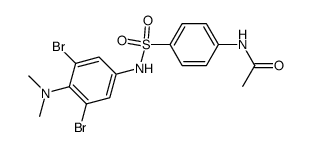 N-acetyl-sulfanilic acid-(3,5-dibromo-4-dimethylamino-anilide) Structure