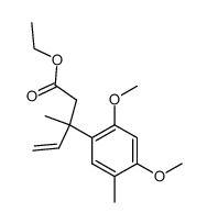 ethyl 3-(2,4-dimethoxy-5-methylphenyl)-3-methylpent-4-enoate结构式