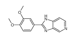 2-(3,4-dimethoxyphenyl)-3H-imidazo[4,5-c]pyridine结构式