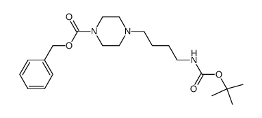 4-(4-tert-butoxycarbonylaminobutyl)piperazine-1-carboxylic acid benzyl ester结构式