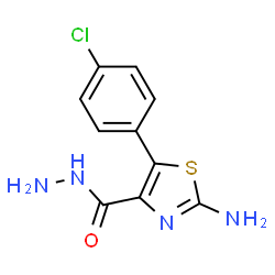 2-Amino-5-(4-chlorophenyl)-1,3-thiazole-4-carbohydrazide Structure