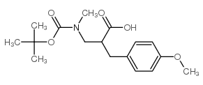 2-N-Boc-3-(4-甲氧基苯基)-2-甲基氨基甲基丙酸结构式