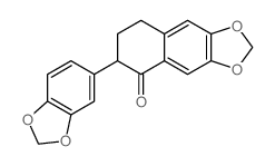 6-(1,3-benzodioxol-5-yl)-7,8-dihydro-6H-benzo[f][1,3]benzodioxol-5-one结构式