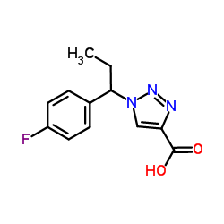 1-[1-(4-FLUORO-PHENYL)-PROPYL]-1H-[1,2,3]TRIAZOLE-4-CARBOXYLIC ACID结构式