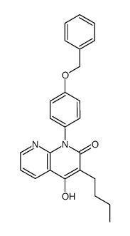 1-(4-Benzyloxy-phenyl)-3-butyl-4-hydroxy-1H-[1,8]naphthyridin-2-one Structure