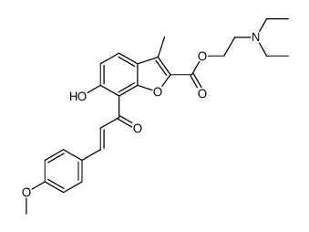 2-(N,N-diethylamino)ethyl 6-hydroxy-7-(p-methoxycinnamoyl)-3-methyl-1-benzofuran-2-carboxylate Structure