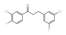 3'-CHLORO-3-(3-CHLORO-5-FLUOROPHENYL)-4'-FLUOROPROPIOPHENONE结构式