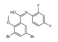 3,5-dibromo-N-(2,4-difluorophenyl)-2-methoxybenzamide Structure