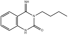 3-丁基-4-亚氨基-1,2,3,4-四氢喹唑啉-2-酮结构式