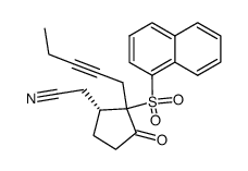 (1R)-[2-(1-naphthalenesulfonyl)-3-oxo-2-(2-pentynyl)cyclopentyl]acetonitrile结构式