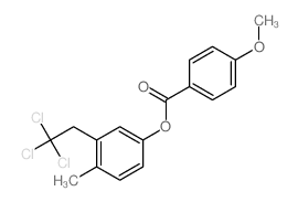 Benzoicacid, 4-methoxy-, 4-methyl-3-(2,2,2-trichloroethyl)phenyl ester structure