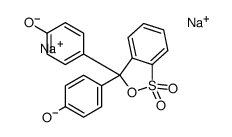 disodium 4,4'-(3H-2,1-benzoxathiol-3-ylidene)bisphenolate S,S-dioxide structure