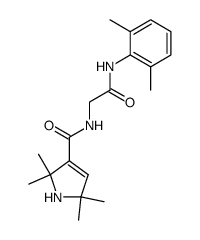 2-(2,2,5,5-tetramethyl-2,5-dihydro-3-pyrroline-3-carbonylamino)-N-(2,6-dimethyl-phenyl)-acetamide结构式