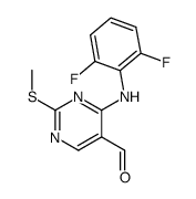 4-(2,6-difluoro-phenylamino)-2-methylsulfanyl-pyrimidine-5-carbaldehyde Structure