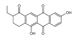 2-ethyl-5,9-dihydroxy-3,4-dihydro-2H-tetracene-1,6,11-trione Structure