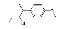 4-(2-chloro-1-methyl-butyl)-anisole Structure